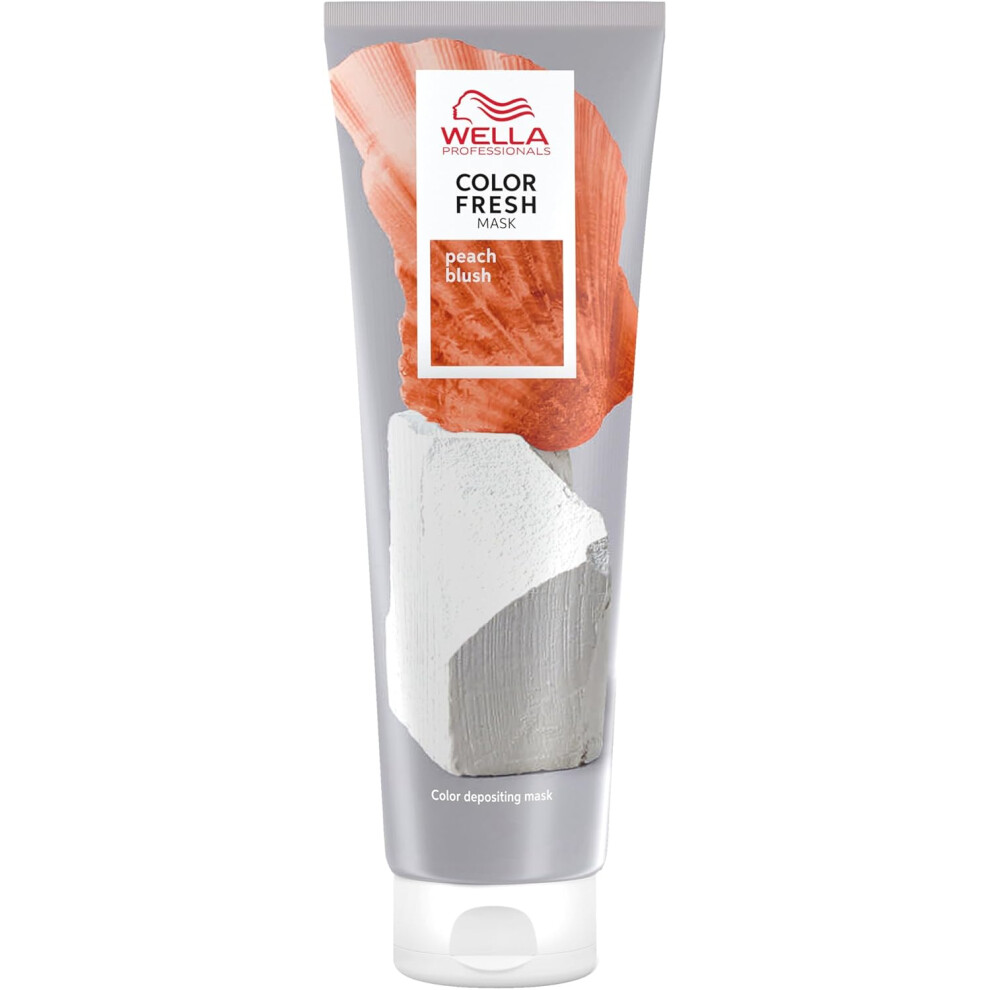 Wella Professionals Color Fresh Mask Temporary Color Refresh | Semi-Permanent Peach Blush Hair Dye, Gloss for Copper Hair - 150ml