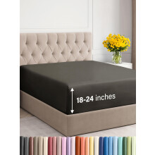 CGK Unlimited Extra Deep Twin XL Fitted Sheet - Hotel Luxury Single Fitted Sheet Only - Easily Fits 18 inch to 24 inch Mattress - Soft Wrinkle Free &