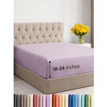 Extra diep twin-hoeslaken - alleen hotelluxe eenpersoons-hoeslaken - past gemakkelijk op een matras van 18 inch tot 24 inch - zacht kreukvrij ademend