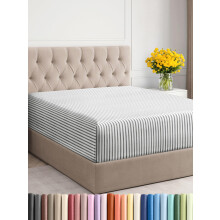 Extra diep queensize hoeslaken - alleen hotelluxe eenpersoons hoeslaken - past gemakkelijk op een matras van 18 inch tot 24 inch - zacht kreukvrij ad
