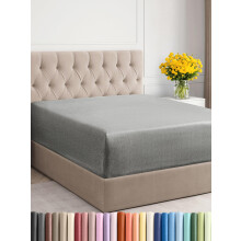 Extra diep kingsize hoeslaken - alleen hotel luxe eenpersoons hoeslaken - past gemakkelijk op een matras van 18 inch tot 24 inch - zacht kreukvrij ad