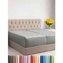 CGK Unlimited Extra Deep Split King Fitted Sheet - Hotel Luxury Single Fitted Sheet - Easily Fits 18 inch to 24 inch Mattress - Soft Wrinkle Free &