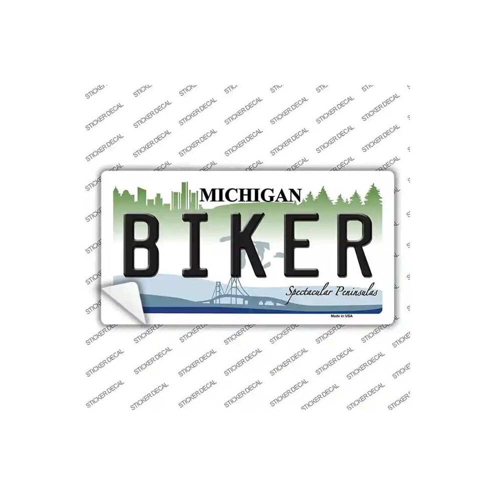 Smart Blonde Lp-6132S-S Biker Michigan Novelty Sticker Decal - Small 731997941006