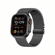 (Black Titanium ) Milanese Loop Strap for Apple Watch Ultra 1&2 49mm