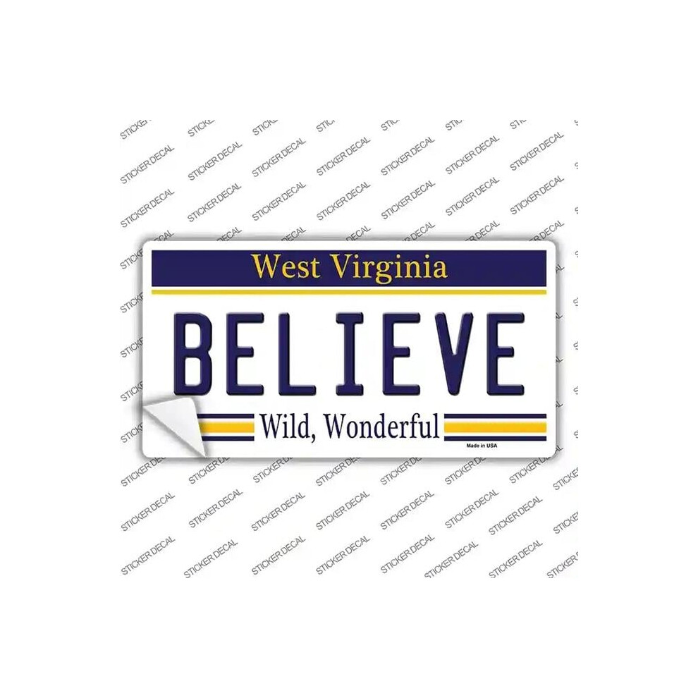 Smart Blonde Lp-6528S-Xl Believe West Virginia Novelty Sticker Decal - Extra Large 731997942935