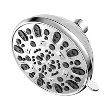 Pomme de douche haute pression VMasstone 4,7 """" ""Rouue Fixe de douche fixe 7-Setting Reglage avec un joint de boule pivotant en laiton reglable -