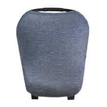 Baby Car Seat Cover Canopy and Nursing Cover Multi-Use Stretchy 5 in 1 Gift""""Denim"""" by Copper Pearl