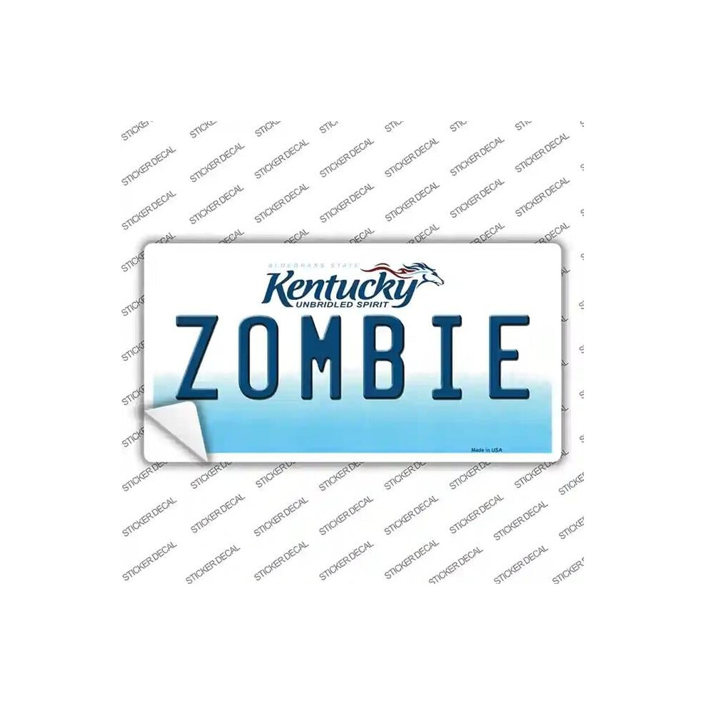 Smart Blonde Lp-6755S-S Zombie Kentucky Novelty Sticker Decal - Small 731997943611