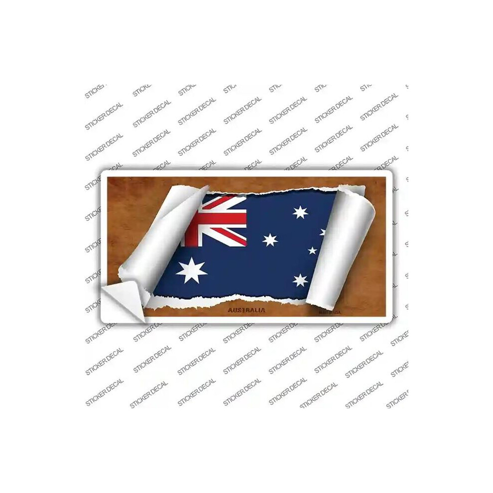 Smart Blonde Lp-9064S-L Australia Flag Scroll Novelty Sticker Decal - Large 792636023040