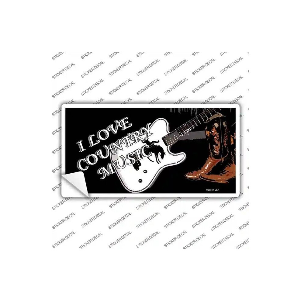 Smart Blonde Lp-340S-Xl I Love Country Music Novelty Sticker Decal - Extra Large 731997943987