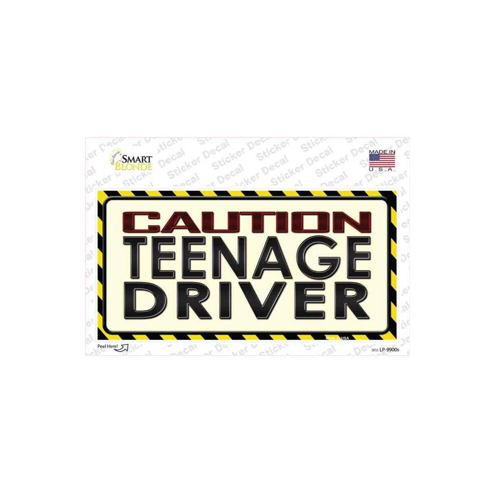 Smart Blonde Lp-9900S-M Caution Teenage Driver Novelty Sticker Decal - Medium 792636023538