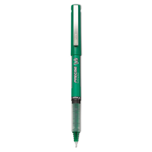 Pilot Pilot Precise V5 Στυλό Rolling Ball, Εξαιρετικά Λεπτή Μύτη, Πράσινο Μελάνι, Δώδεκα Τεμάχια