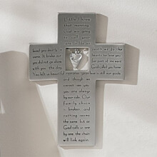 Roman Giftware Inc. Memorial Collection 7,25"""" H MEMORIAL CROSS W/CHARM Vallsi inspirl tarts (1x2x7)