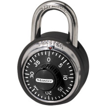 Master Lock Padlock  Standard Dial Combination Lock with Black Bumper  1-7/8 in. Wide  1500DCOV