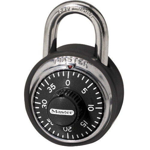 Master Lock Master Lock Κλειδαριά, Συνδυαστική με Μαύρο Προστατευτικό, 1-7/8 in. Πλάτος, 1500DCOV