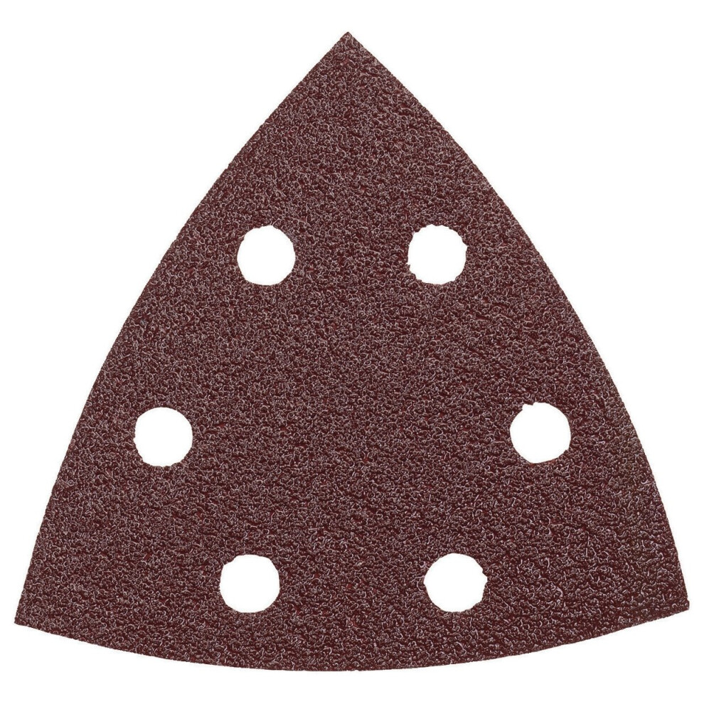 BOSCH SDTR120 3-3/4 In. 120 5-Piece Grit Detail Sander Abrasive Triangles for Wood Brown
