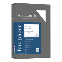 Carta da lettere Southworth 100% cotone, 8 1/2"""""""" x 11"""""""" 32 libbre, scatola bianca da 250 fogli