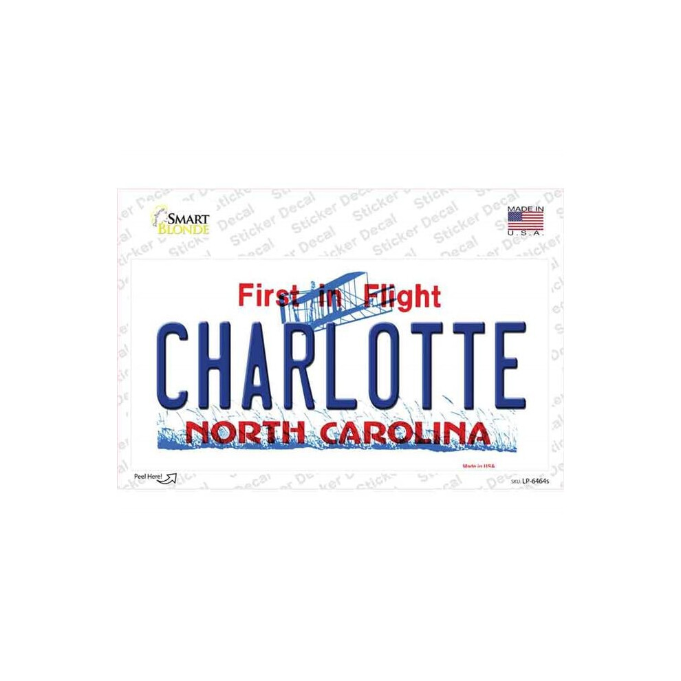 Smart Blonde Lp-6464S-M Charlotte North Carolina Novelty Sticker Decal - Medium 731997944922