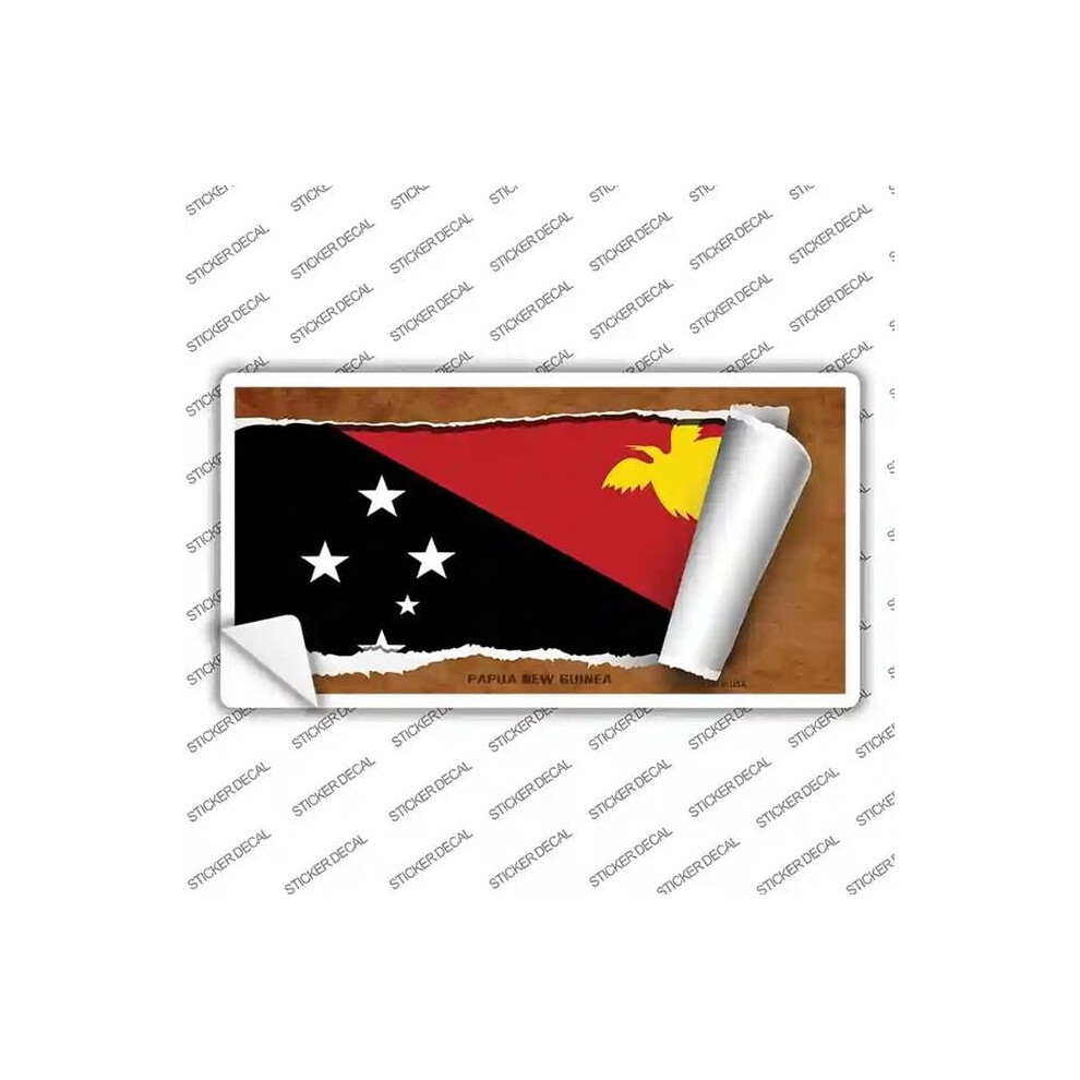Smart Blonde Lp-9264S-Xl Papua Guinea Flag Scroll Novelty Sticker Decal - Extra Large 792636024795