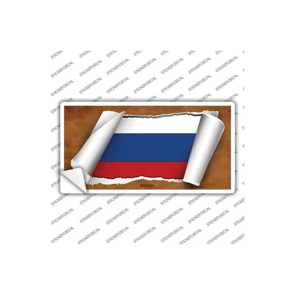 Smart Blonde Lp-9270S-L Russia Flag Scroll Novelty Sticker Decal - Large 792636024825