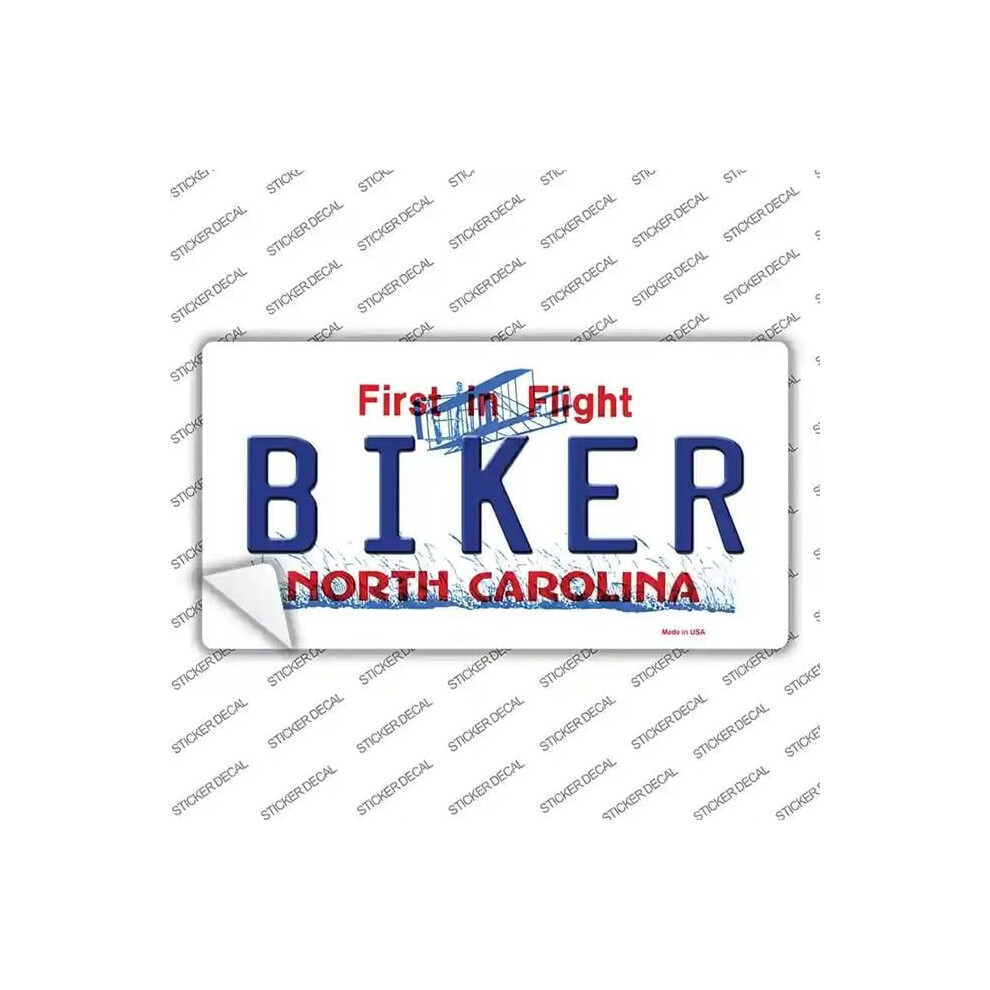 Smart Blonde Lp-6499S-S Biker North Carolina Novelty Sticker Decal - Small 731997945073