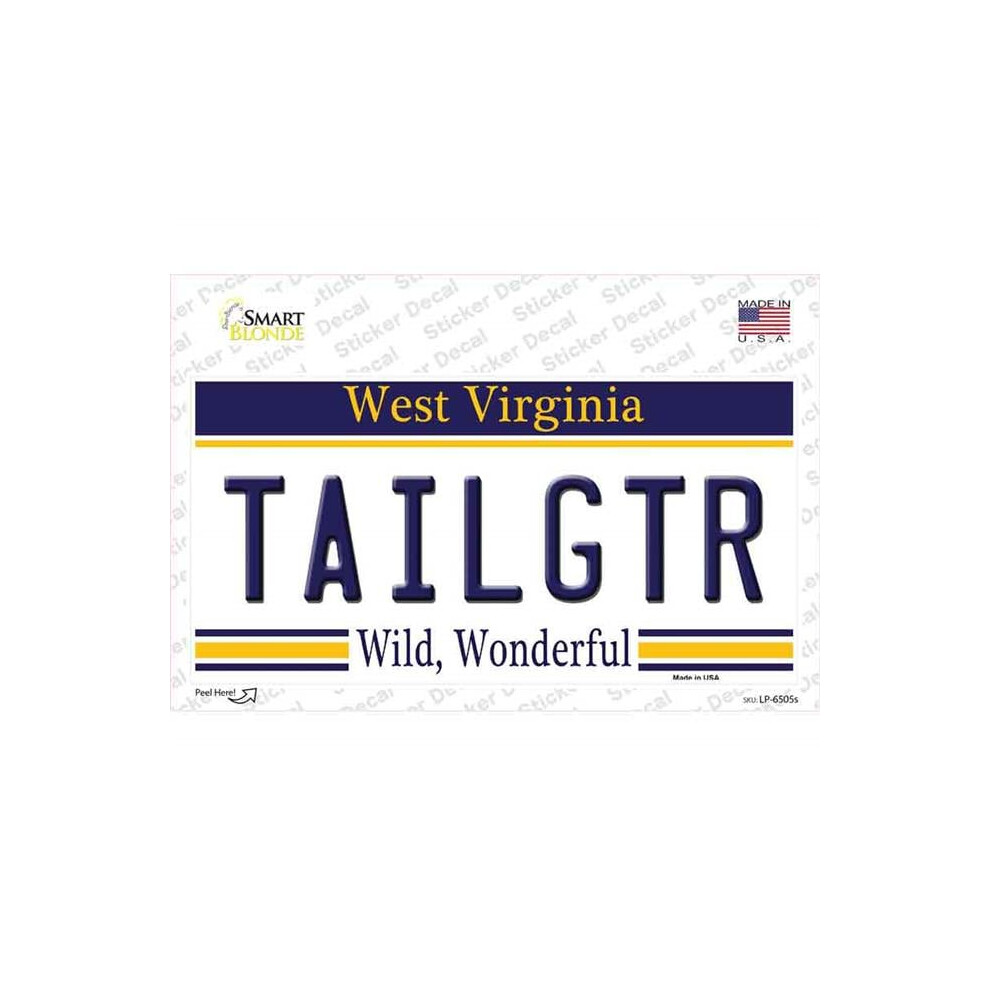 Smart Blonde Lp-6505S-M Tailgater West Virginia Novelty Sticker Decal - Medium 731997945103