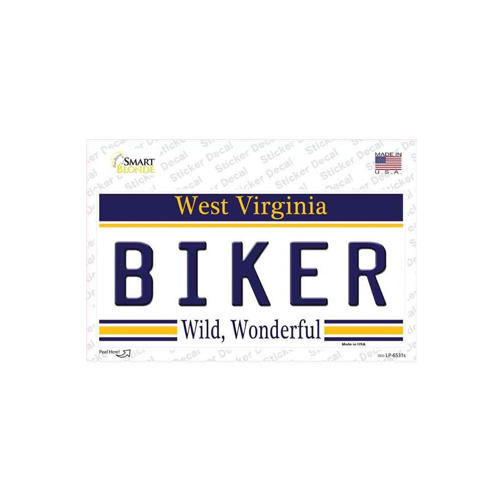 Smart Blonde Lp-6531S-M Biker West Virginia Novelty Sticker Decal - Medium 731997945233