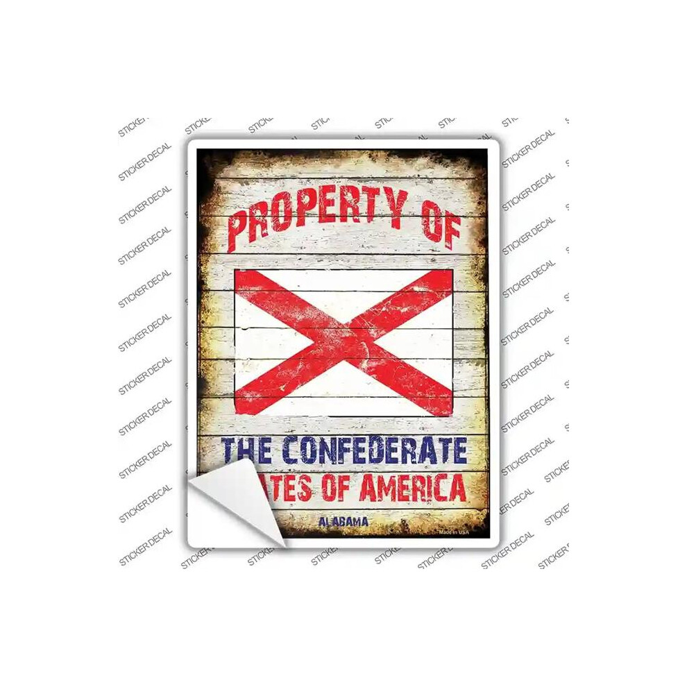 Smart Blonde P-1159S-S Property Of Alabama Novelty Rectangle Sticker Decal - Small 792636024986