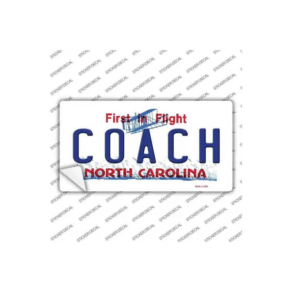 Smart Blonde Lp-6503S-Xl Coach North Carolina Novelty Sticker Decal - Extra Large 731997945080