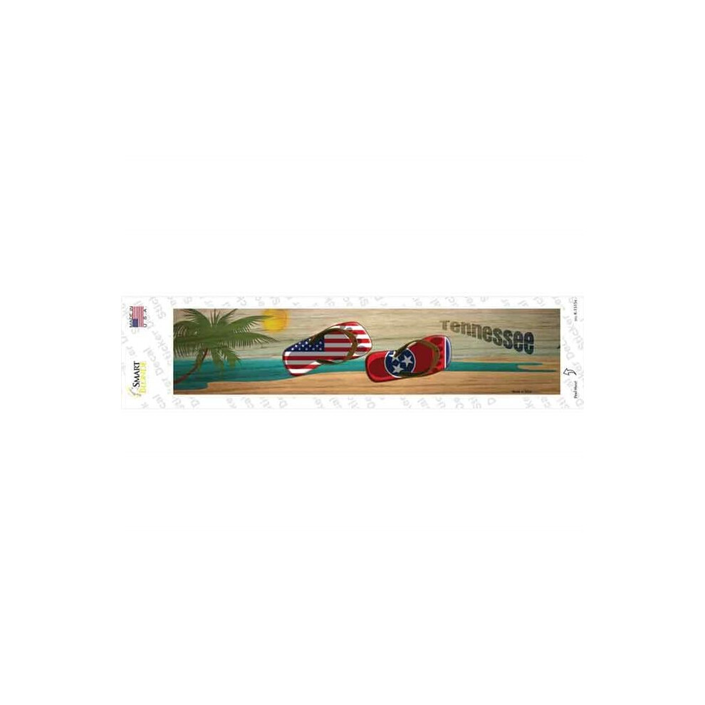 Smart Blonde K-1515S-M Tennessee & Us Flag Novelty Narrow Sticker Decal - Medium 731997858533