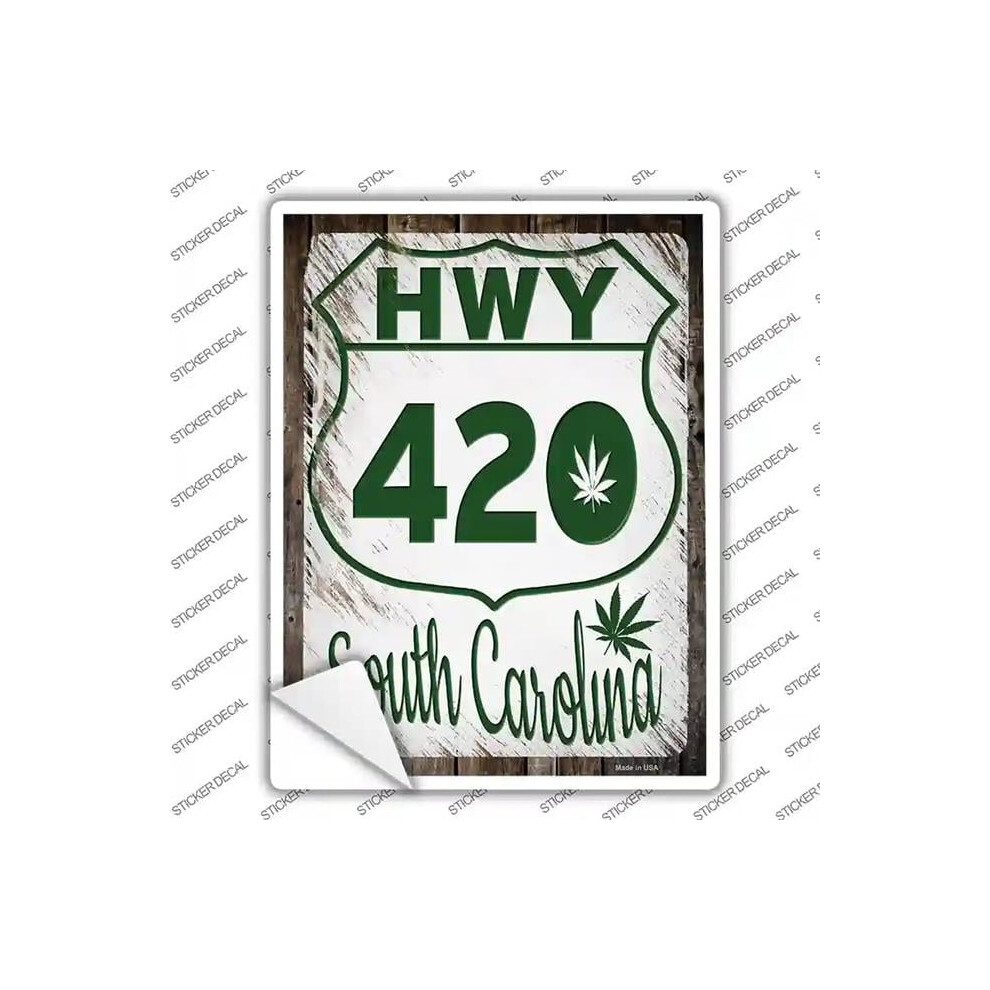 Smart Blonde P-3295S-S Hwy 420 South Carolina Novelty Rectangle Sticker Decal - Small 792636025051