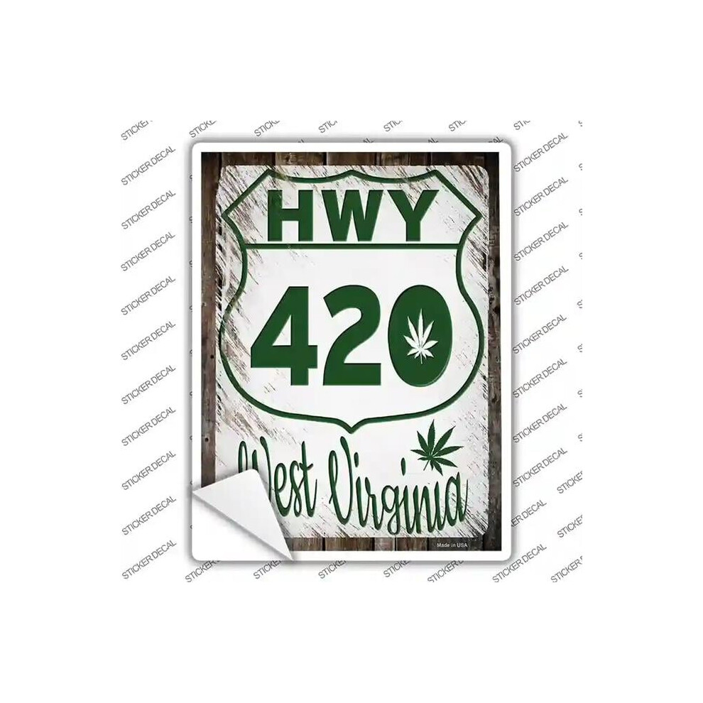 Smart Blonde P-3303S-Xl Hwy 420 West Virginia Novelty Rectangle Sticker Decal - Extra Large 792636025082