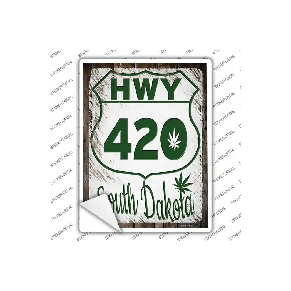 Smart Blonde P-3296S-L Hwy 420 South Dakota Novelty Rectangle Sticker Decal - Large 792636031236