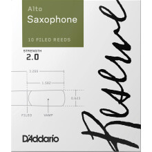 D'Addario Woodwinds Reserve Alto Saxophone Reeds - Saxophone Reeds - Vastag res nd a gazdag meleg hanghoz - 2,0 erossgu 10 csomag