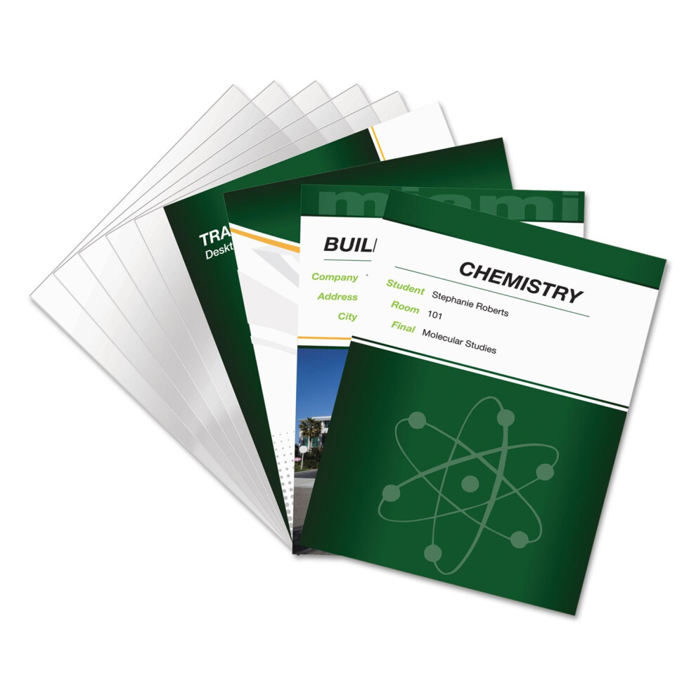 Fellowes 5242501 PET Ultra Clear Binding Covers Ongeperforeerd 8-1/2 x 11 5 Mil 100/pak (FEL5242501)