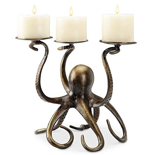 SPI Home Octopus Pillar Trio Candleholder 1