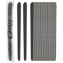 ForPro O-Files Wood Boards Black 100/180 Grit Manicure & Pedicure Nail Files 6 L x .75 W 100-Count
