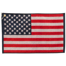 JP Lann Golf USA Flag Toalha de golfe - estilo Jacquard vermelho/branco/azul 16 """" x 24 """"