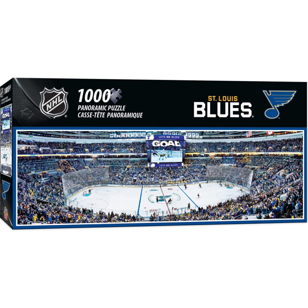 Puzzle Sportivo Masterpieces Da 1000 Pezzi - Nhl St. Louis Blues Center View Panoramic - 13""""X39""""-image