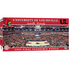 MasterPieces Sportpuzzel van 1000 stukjes - NCAA Louisville Cardinals basketbalveld panoramisch - 13""x39""""