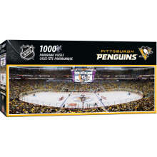 MasterPieces Sportpuzzel van 1000 stukjes - NHL Pittsburgh Penguins Center View Panoramisch - 13""x39""""