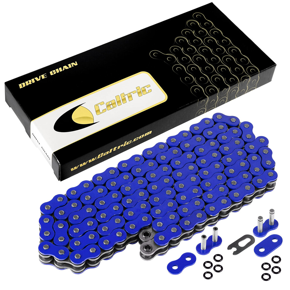 Caltric O-Ring Drive Chain Compatible With Yamaha Raptor 660 Yfm660r Yfm-660R 2001-2005 Blue 888552236371