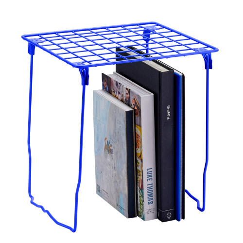 LockerMate Stac-A-Shelf Locker Shelf  Stackable Organizer  Extra Tall  Fits Standard Size School Lockers  Blue 2