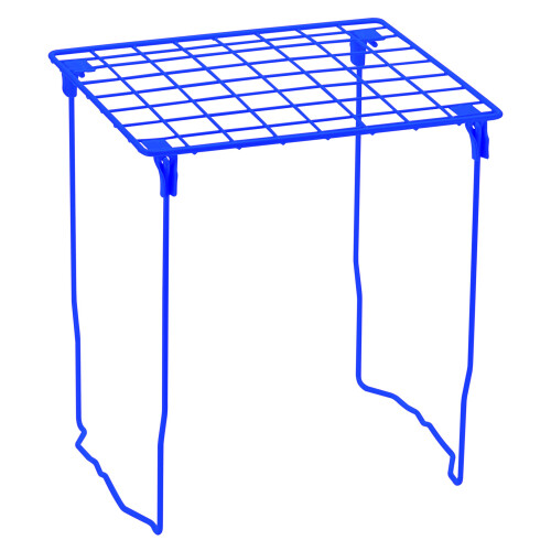 LockerMate Stac-A-Shelf Locker Shelf  Stackable Organizer  Extra Tall  Fits Standard Size School Lockers  Blue
