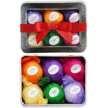 Badebomben-Geschenkset USA     6 vegane atherische    le, naturliches Badebomben-Set. Bio-Shea/Kakao beruhigt trockene Haut. Luxuri   ses Geschenk zum