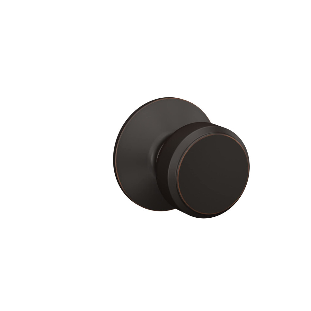 Photos - Door Handle Schlage F10 BWE 716 Bowery Door Knob Hall & Closet Passage Lock Aged Bronze F10BWE716