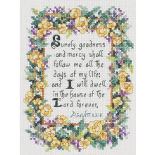 Janlynn 5x7 Rosen-Psalm-Set, Kreuzstich-Set