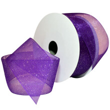 Morex Ribbon Sugar Sheer Organdy Ribbon 1-1/2 tuuman 25 jaardin violetti