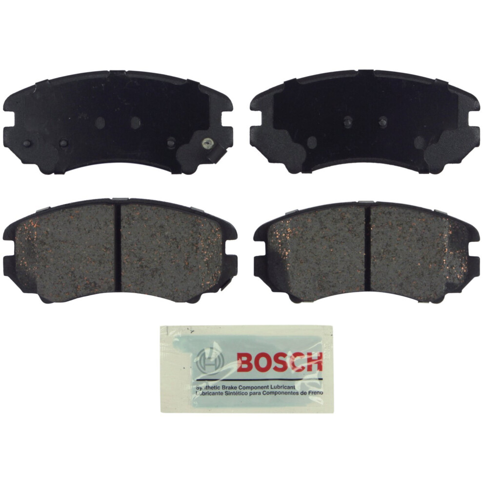 Bosch Be924 Ceramic Disc Brake Pad Set - Compatible With Select Hyundai Azera Elantra Sonata Tiburon Tucson; Kia Amanti Magentis Optima So Blue