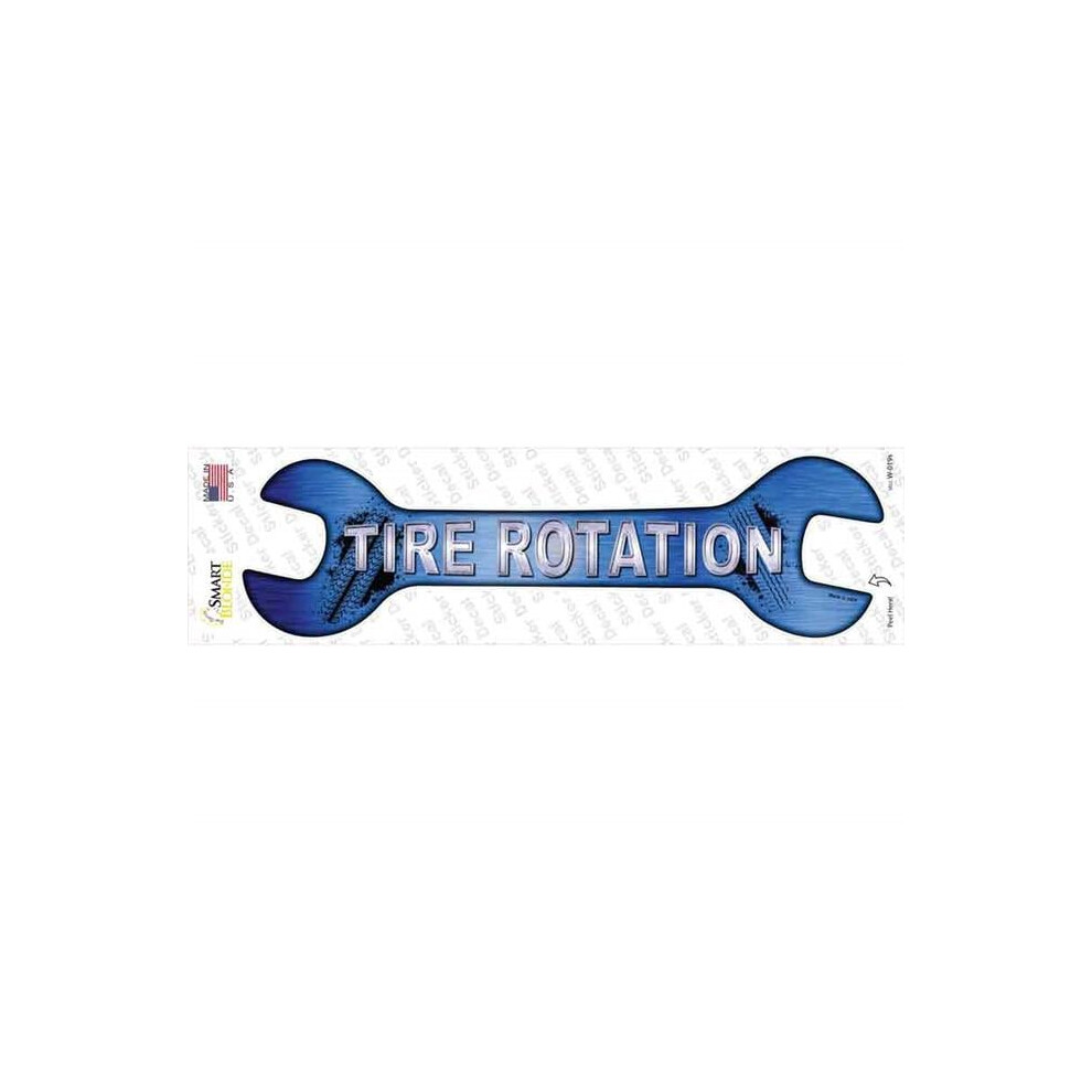 Smart Blonde W-019S-M Tire Rotation Novelty Wrench Sticker Decal - Medium 792636033377